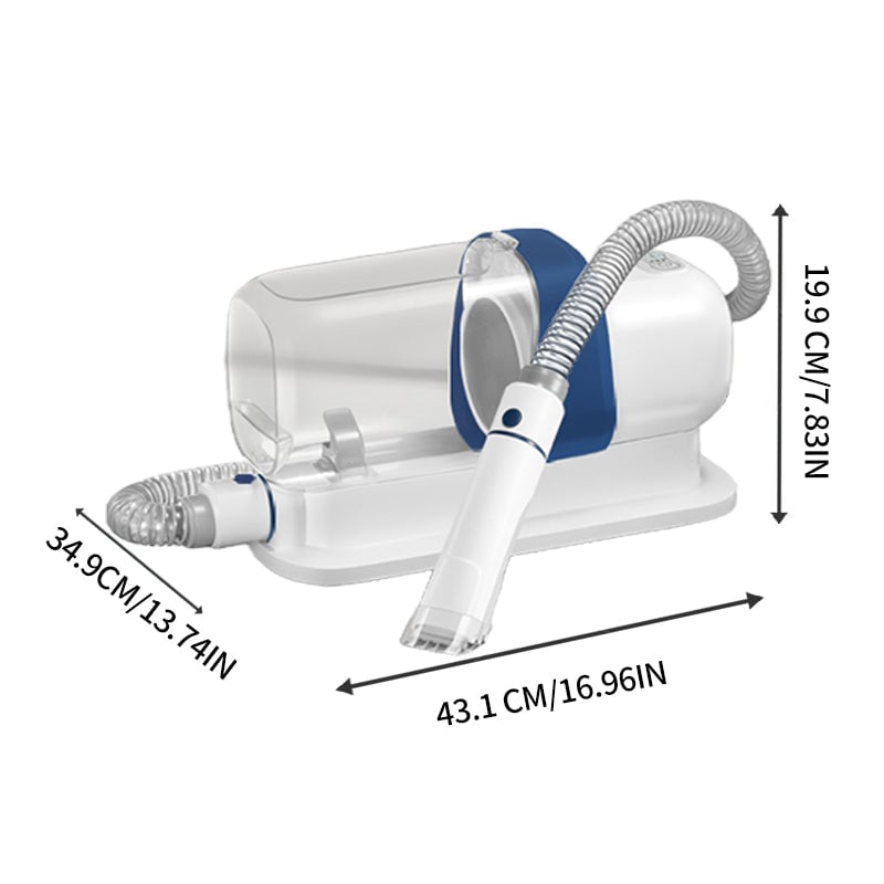 Pet Grooming Vacuum Kit – Quiet Suction, 5 Attachments for Shedding & Trimming, 2.3L Dust Bin for Dogs & Cats